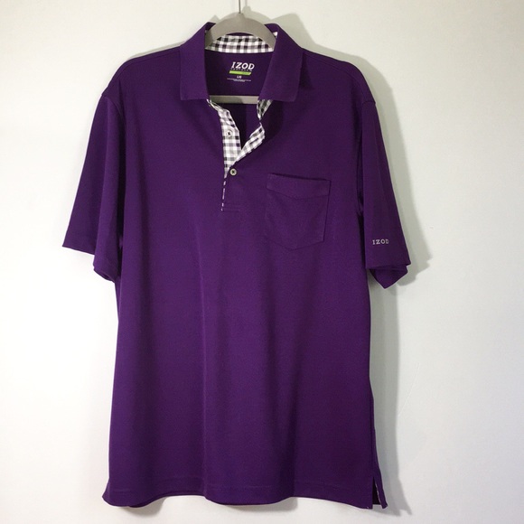 Izod Other - Izod Perform X Mens Golf Polo Shirt Purple Large